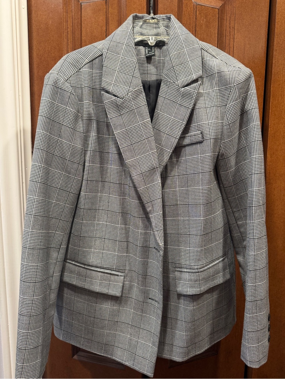 Forever 21 Gray Plaid Women's Blazer